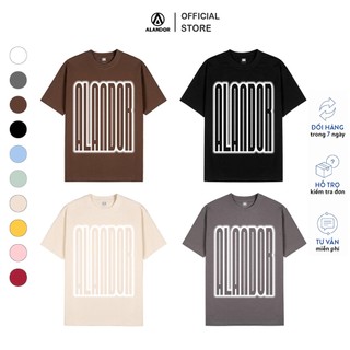 Áo thun tay ngắn Alandor form rộng Premium Cotton unisex Big Logo Graffiti