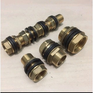 Nối bồn - ốc răng bồn - ốc ép bồn nước, thùng phi bằng đồng thau ren phi 21,27,34, 42