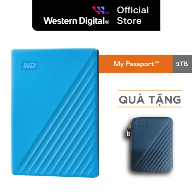 Ổ cứng di động Western Digital WD My Passport 2.5" USB 3.2 2TB - WDBYVG0020BBK