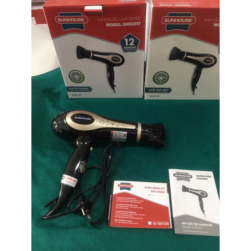 Máy sấy tóc 1800w Sunhouse SHD2317