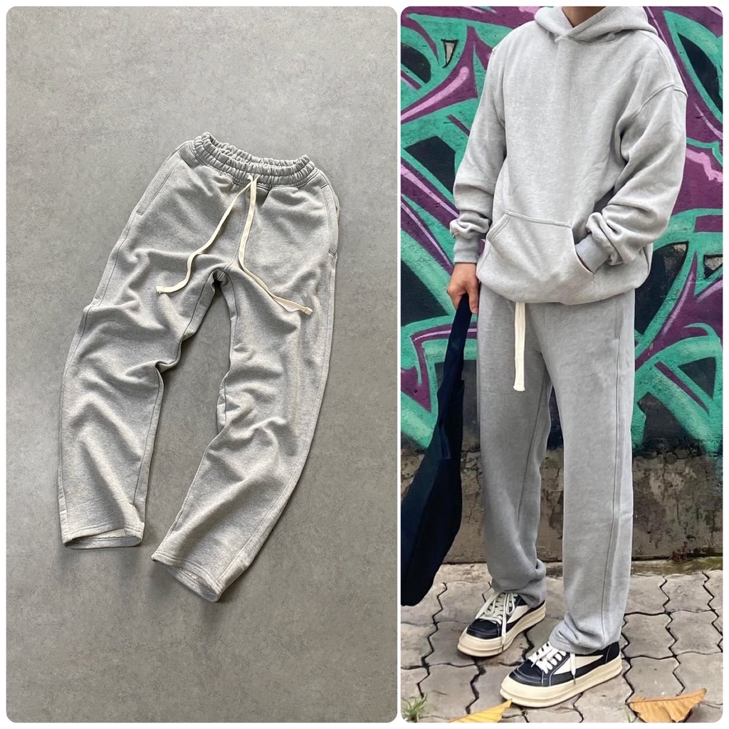 Quần sweatpant thun unisex DATINO chất thun nỉ chân cua 100% cotton rất dày dặn, cạp xỏ dây drawstring bảng lớn