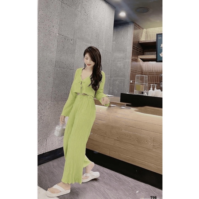 HÀNG ĐẸP Y HÌNH - SET ĐỒ ĐŨI XỐP THOÁNG MÁT THOẢI MÁI KIỂU DÁNG TRẺ TRUNG HIỆN ĐẠI - UP SHOP VALENTINA