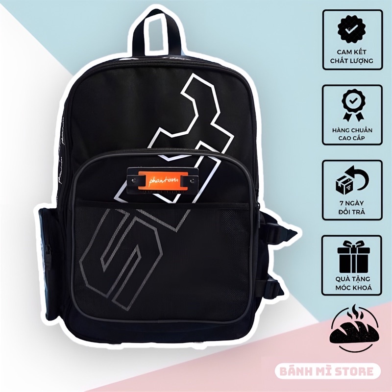 Balo Sly Phantom Backpack Chất Liệu Vải Canvas Cao Cấp Trượt Nước Viền Phản Quang Form Chuẩn - Bánh Mì Store