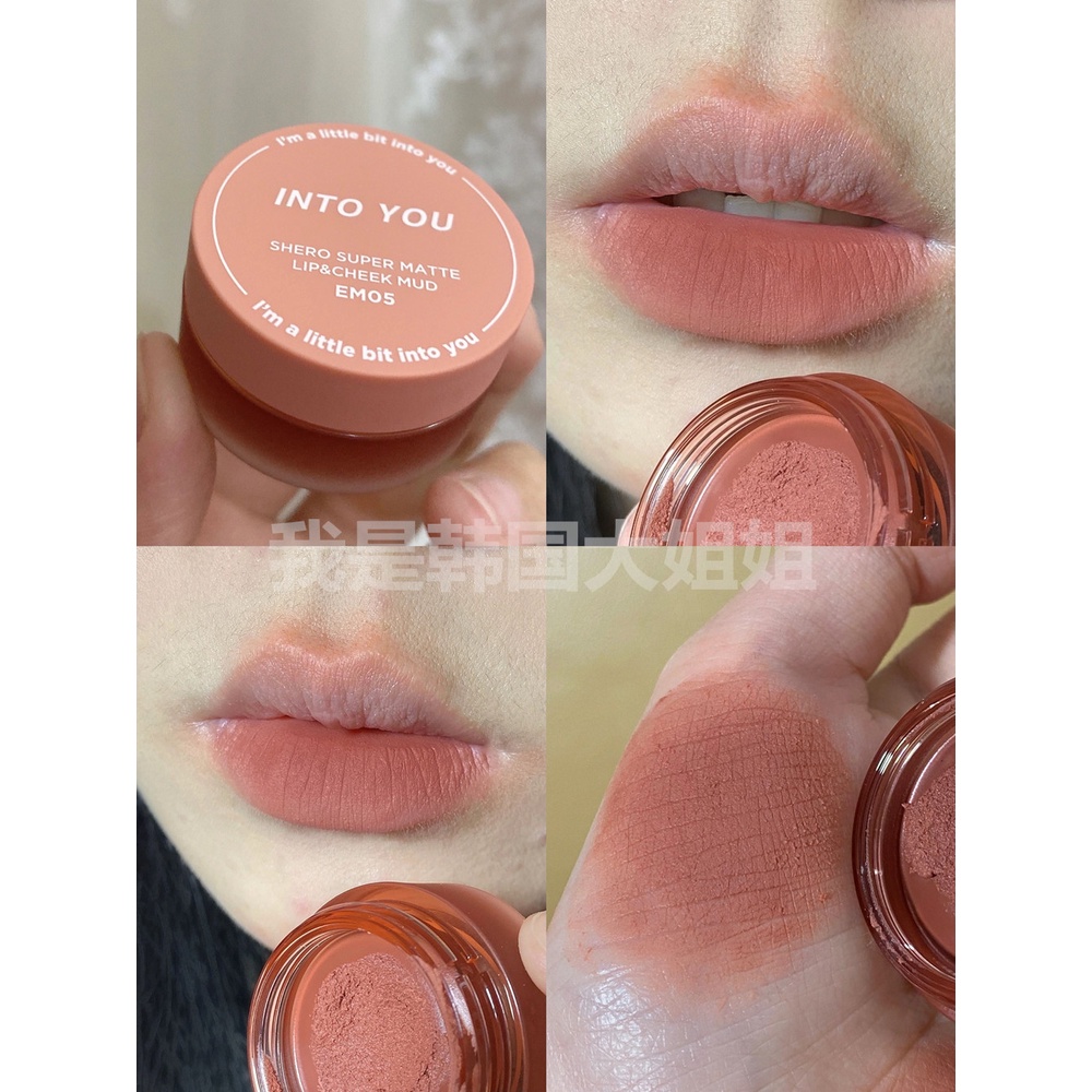 Son Môi + Má Hồng Màu Nhung Lì 5g PD02 + Cọ INTO YOU X Marley
