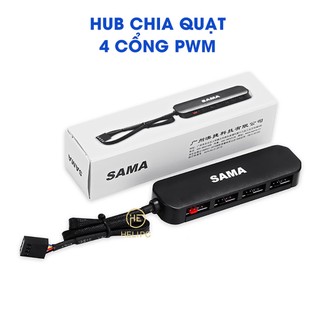 Hub chia quạt 4 cổng pwm điều tốc - Hub fan case PWM 4 cổng chính hãng Sama