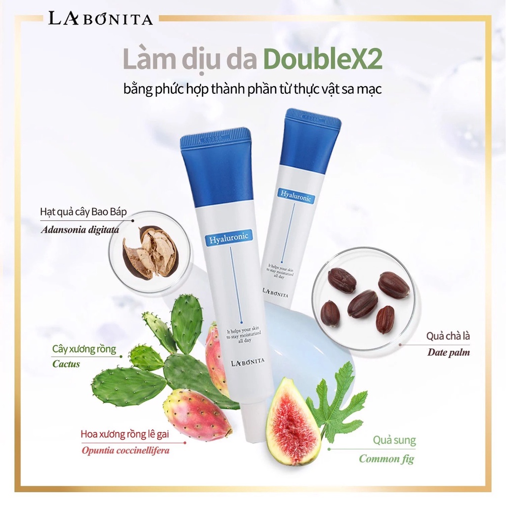 Kem dưỡng ẩm sáng da và tăng độ đàn hồi - La Bonita Vital Hyaluronic Acid Cream 50ml