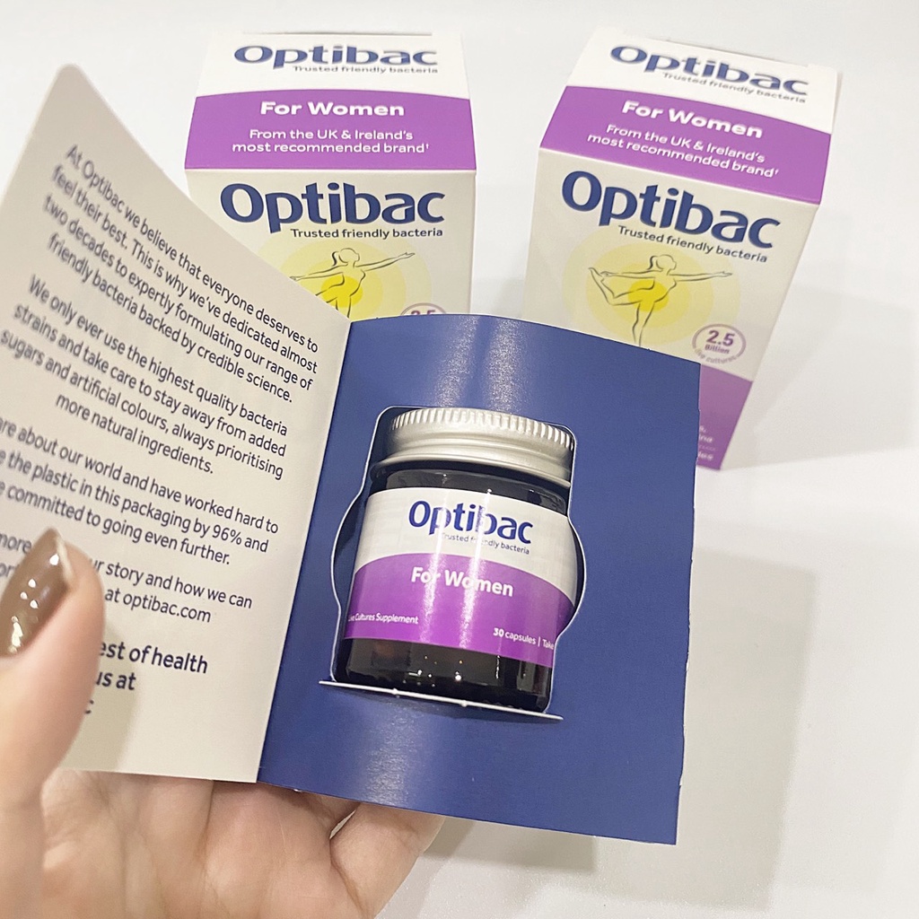 Men Vi Sinh Optibac Probiotics For Women Hộp 30V Dành Cho Phụ Nữ, ngăn viêm phụ khoa, nhiễm trùng đường tiết niệu