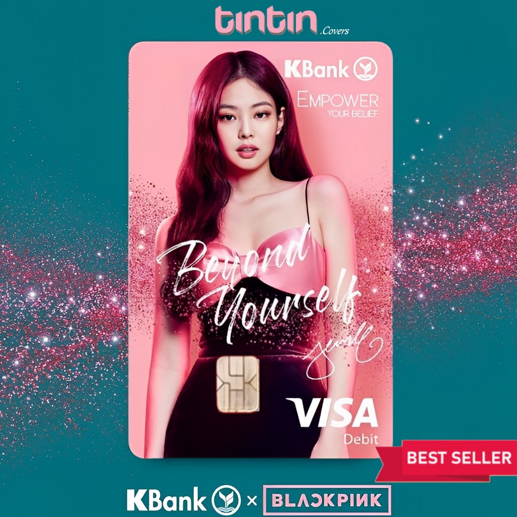 BlackPink Cool -Tem Dán Thẻ ATMSticker TinTin Trang Trí Thẻ Chống Xước, Nước