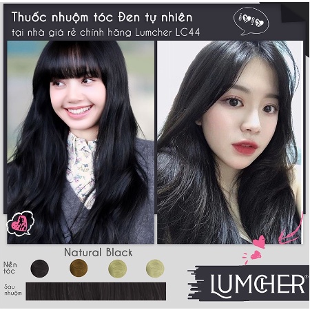 Thuốc nhuộm tóc Đen Tự Nhiên giá rẻ tại nhà chính hãng Lumcher LC44