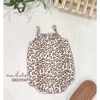 Bodysuit 2 dây vải thô cho bé gái