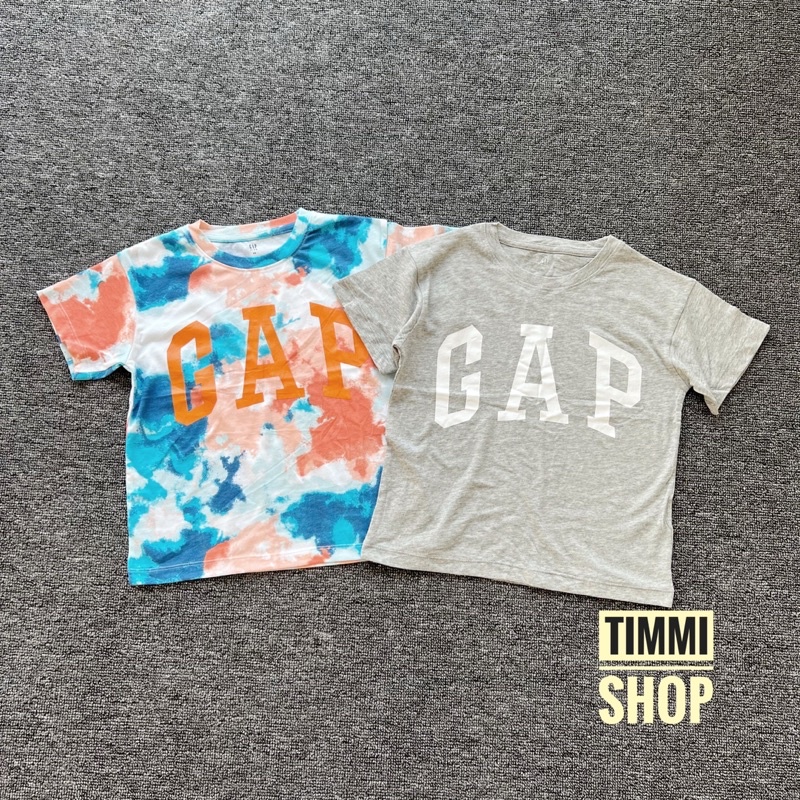 Áo Phông Cộc Tay GAP Cho Bé Trai Bé Gái Cotton Mềm Mát
