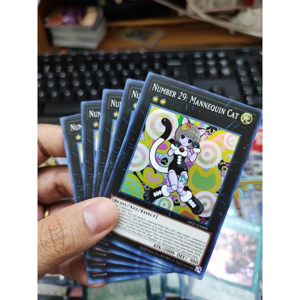 1 lá thẻ bài Number 29: Mannequin Cat US OP21-EN009 Super Rare
