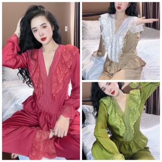 Đồ bộ nữ lụa Latin tiểu thư siêu xinh