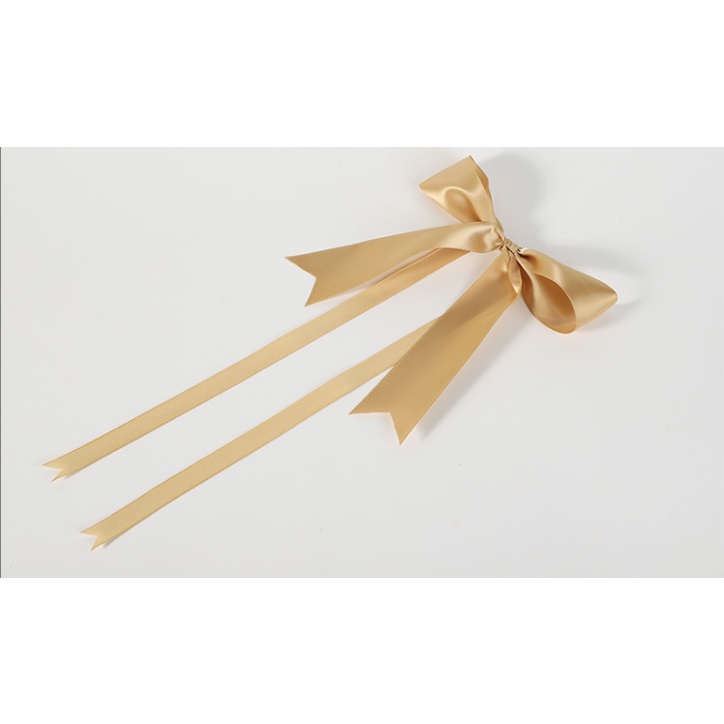 Cuộn dây ruy băng gói quà dài 90M màu vàng sâm banh đủ size từ 6mm đến 25mm