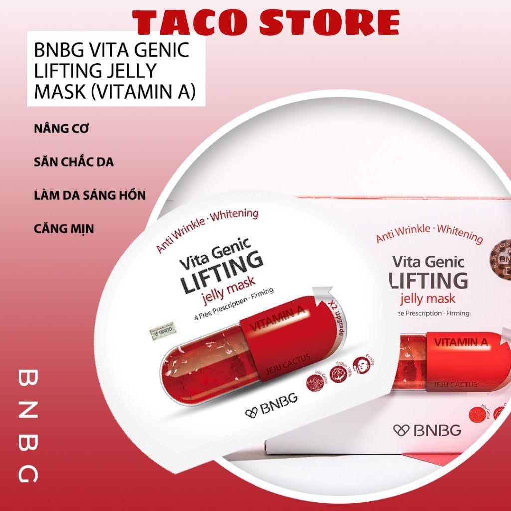 Mặt nạ BNBG Vita Genic 30ml các loại - Thư giãn, nâng cơ, dưỡng da trắng hồng