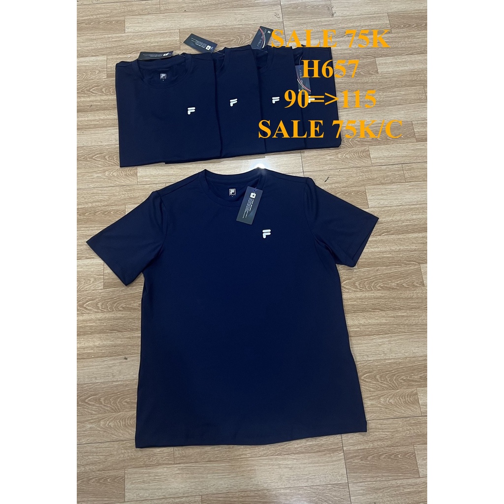 * Mã H657: Áo thể thao Fila nam siêu co giãn, màu xanh than