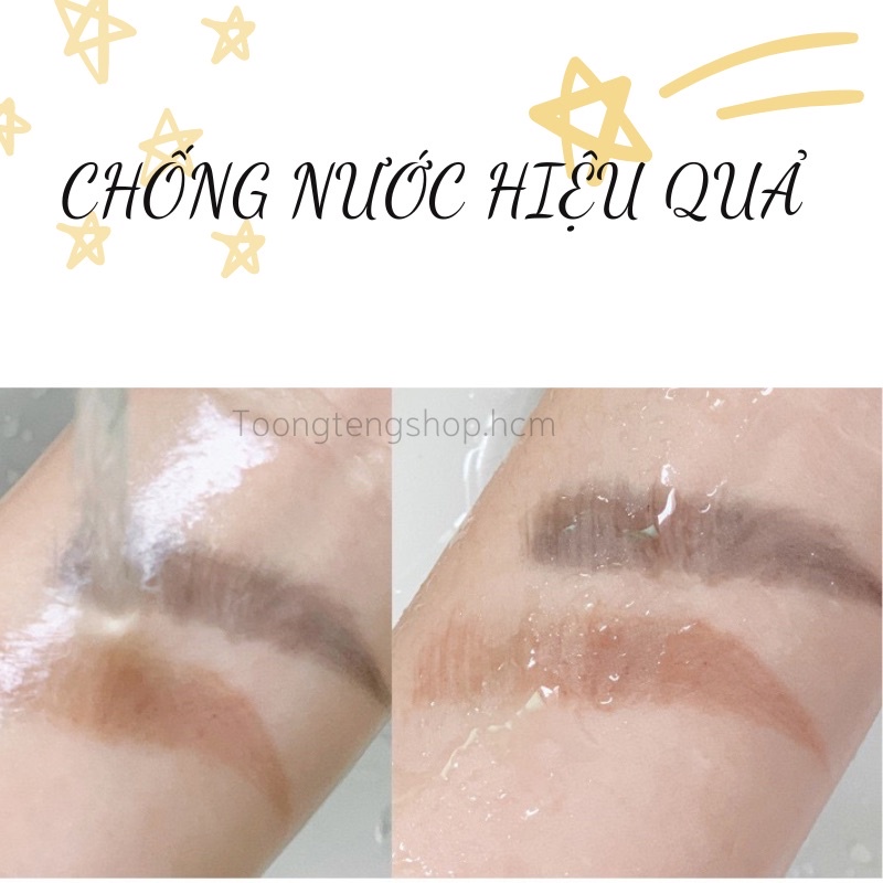 Bút kẻ lông mày,chì kẻ mày hai đầu Xixi chống nước dễ vẽ màu sắc tự nhiên