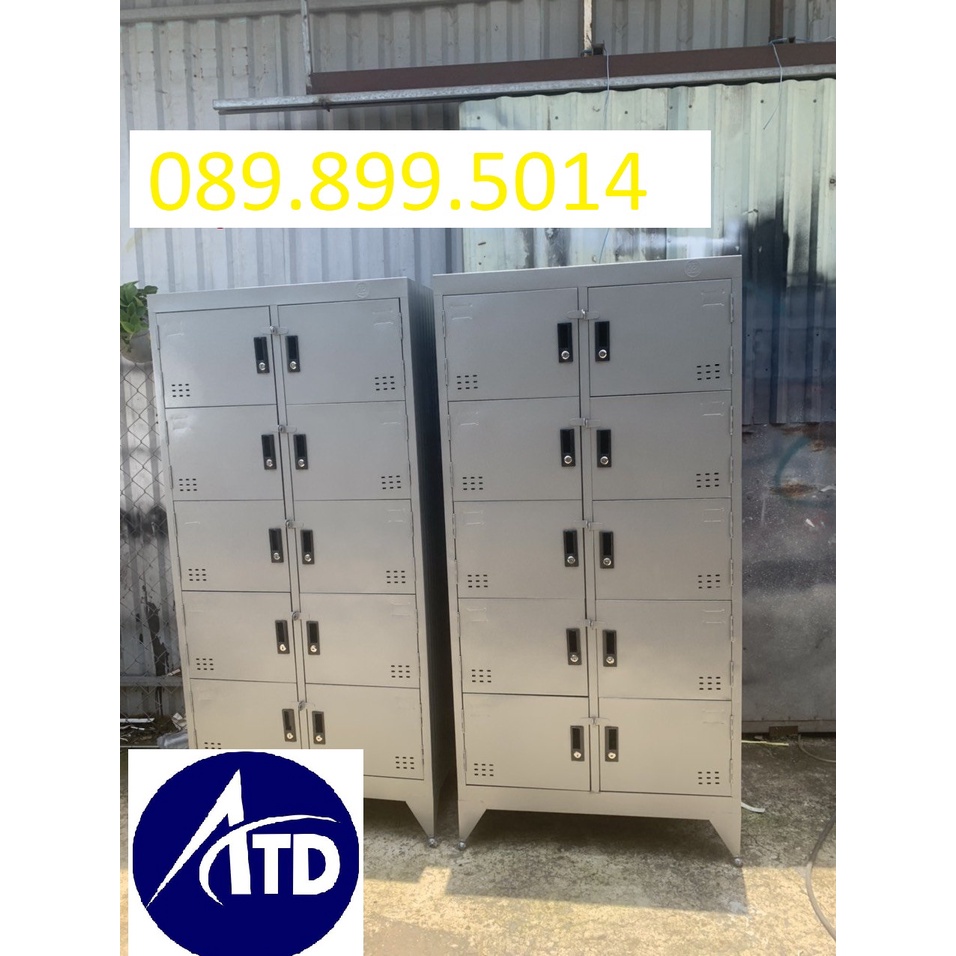 Tủ hồ sơ sắt locker nhiều ngăn khóa 4 ô, 6 ô, 8 ô, 10 ô dày dặn có khóa cao cấp dùng cho trường học văn phòng giá ẻ hcm
