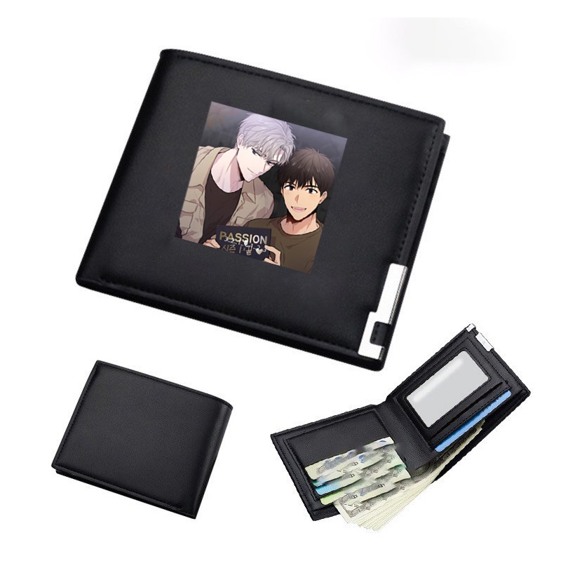 Ví da cầm tay nam nữ in hình Passion BL tiện lợi anime chibi