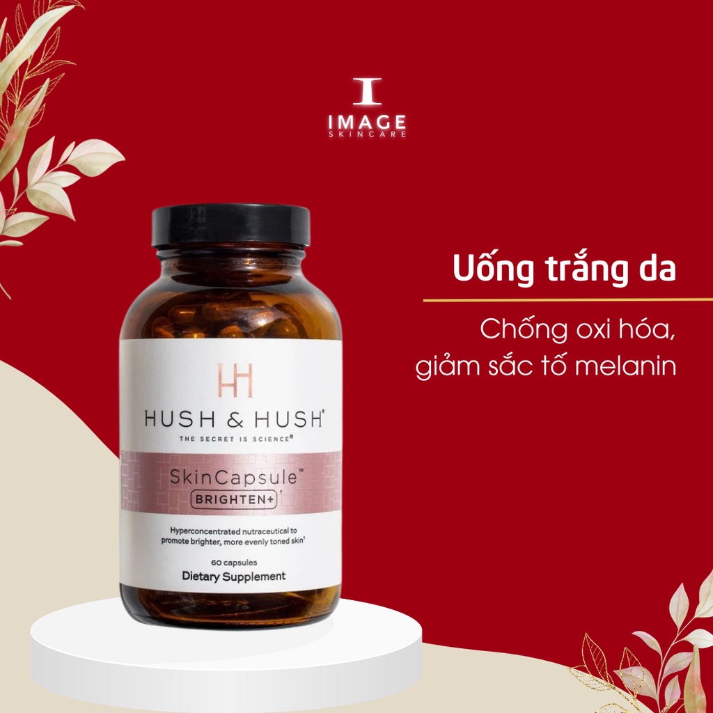 Viên uống trắng da giảm nám Image Skincare Hush & Hush Skincapsule Brighten+ 60 viên