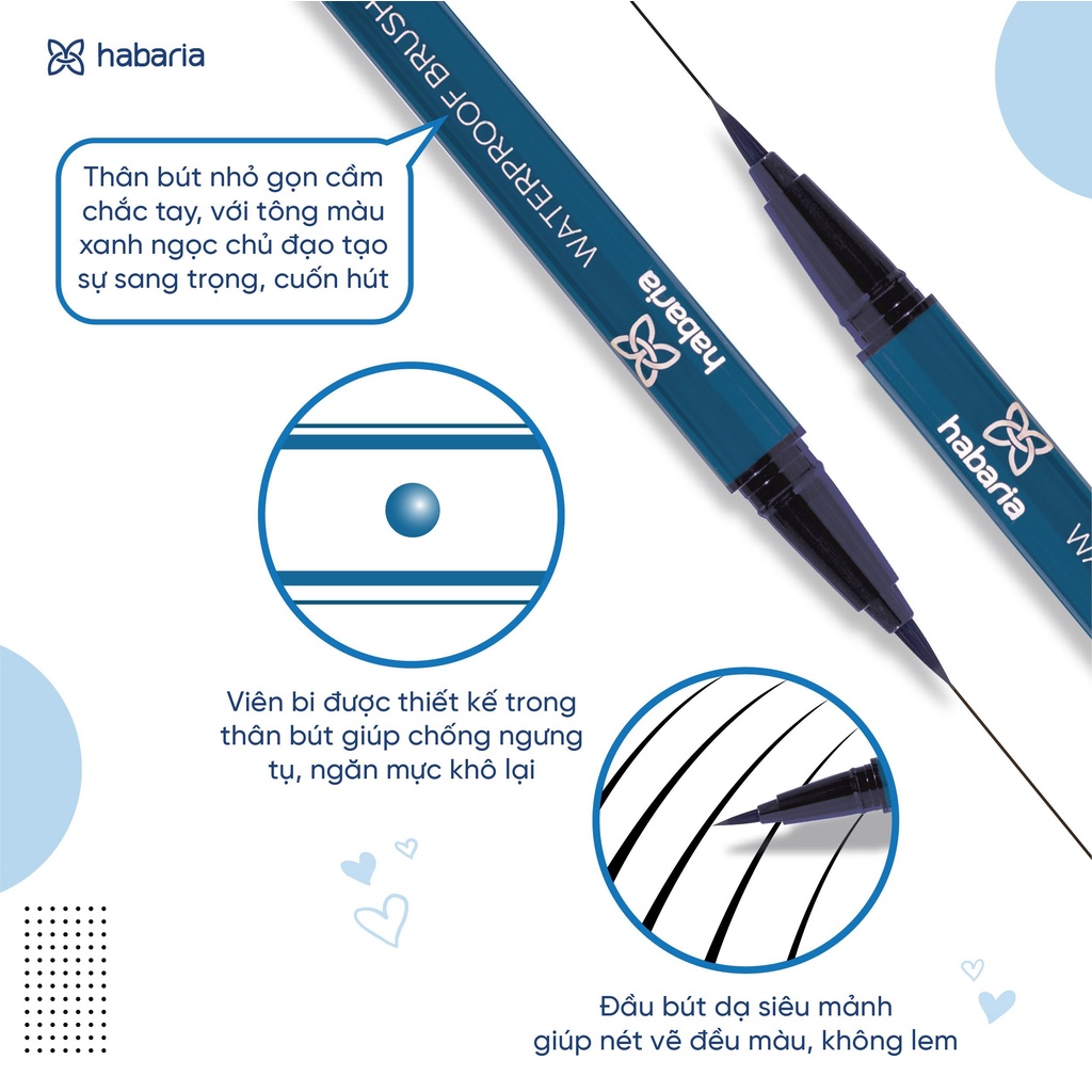 Bút Kẻ Mắt Nước Habaria Waterproof Brush Liner