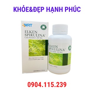 Tảo xoắn Elken Spirulina chống lão hóa, ung thư hiệu quả - 1200 viên/hộp