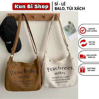 Túi đeo chéo canvas phong cách hàn quốc nam nữ