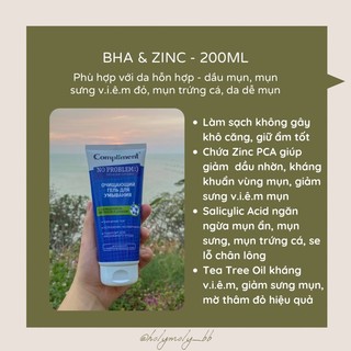 Gel Rửa Mặt Compliment No Problem làm sạch da, giảm mụn