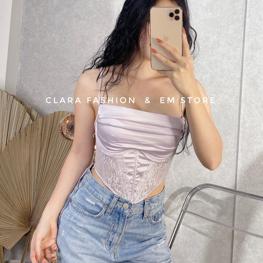 Áo Lót Corset Ren Lụa Cao Cấp, Mút Đệm Vừa Nâng Đẩy Tự Nhiên B13