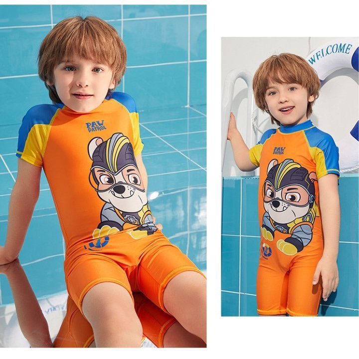 Đồ Bơi Liền Quần Cho Bé Nam Vải Thun Co Giãn Thoải Mãi