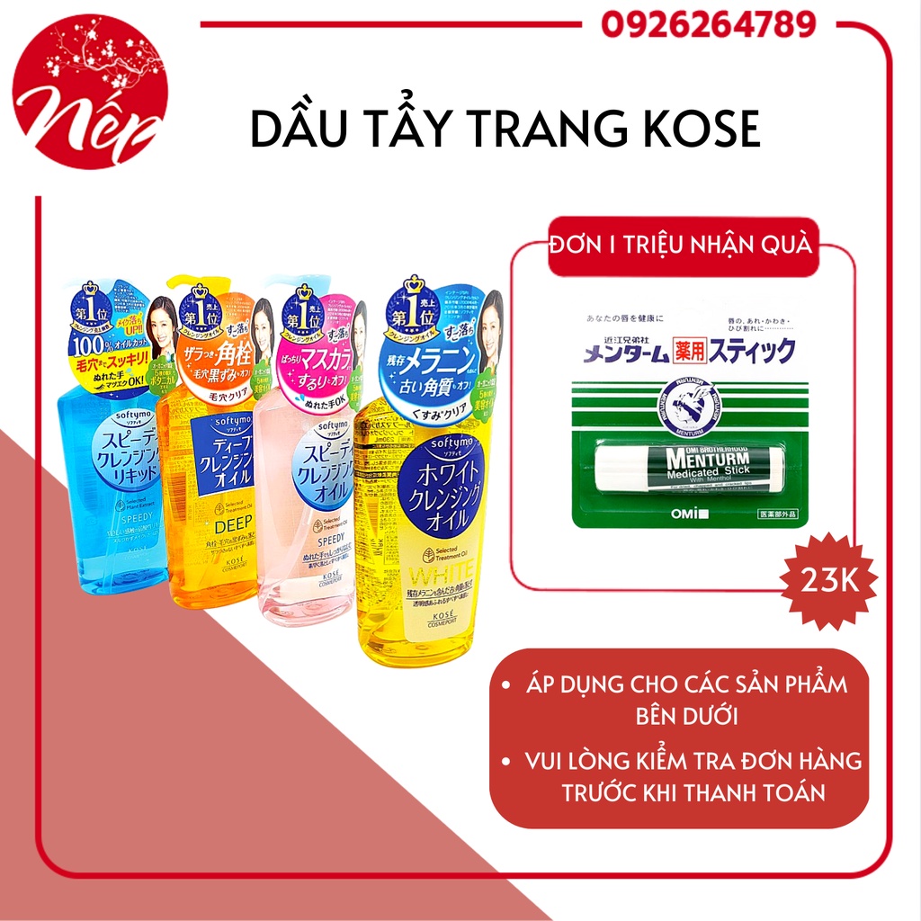 Dầu tẩy trang Kose Softymo Cleansing Nhật Bản