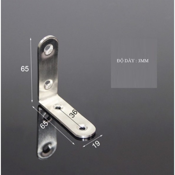 Ke góc vuông chữ L inox dày 3mm