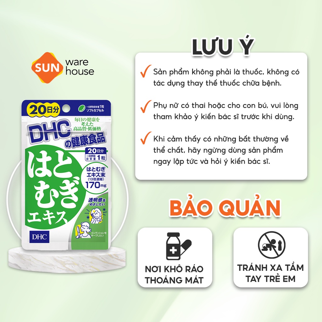 Viên Uống Sáng Da DHC Adlay Extract Khôi Phục Sức Sống Cho Làn Da | BigBuy360 - bigbuy360.vn