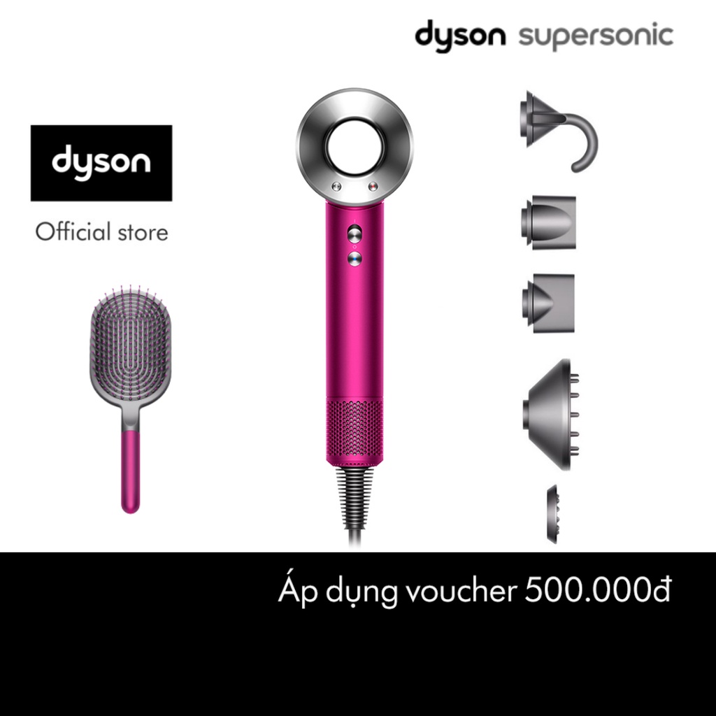Combo Máy sấy tóc Dyson SuperSonic™ HD08 (Fu/Nk) và Lược Paddle