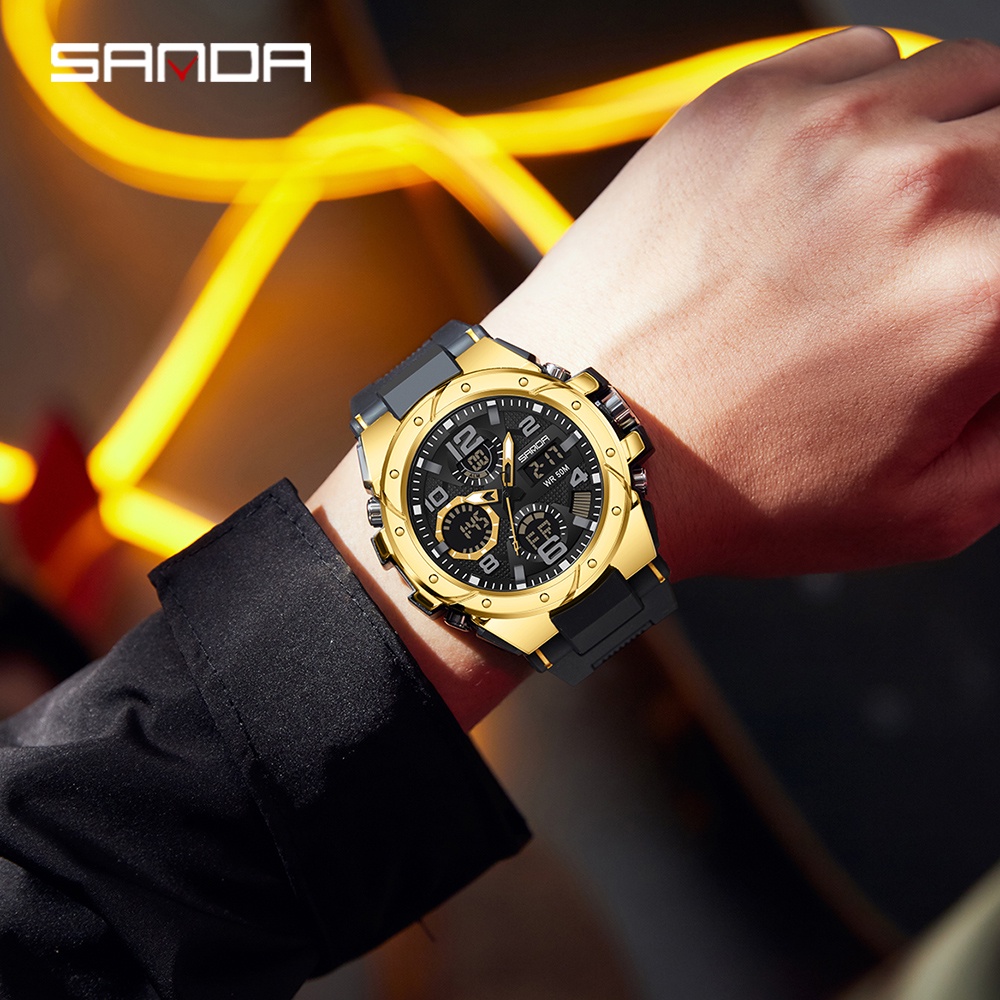 Sanda Đồng Hồ quartz Nam Đa Năng Chống Thấm Nước sd9009