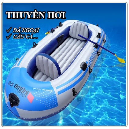 Thuyền Câu Cá Intime 2-4 Người, Thuyền Dã Ngoại Cắm Trại Camping Sông Nước Thuyền Hơi Có Tay Chèo Xuồng Bơm Hơi Cao Su