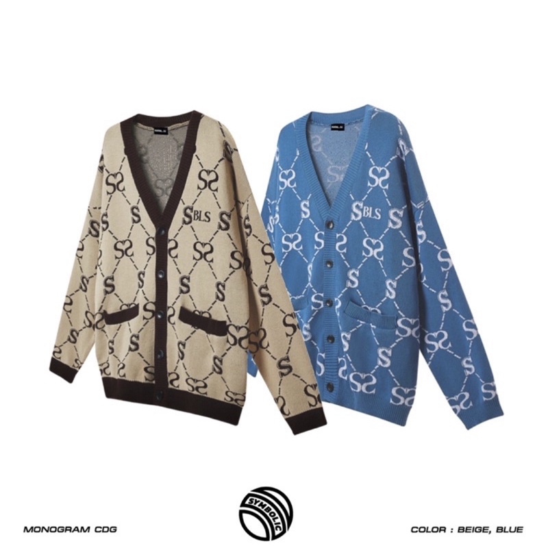 Áo Cardigan Monogram Symbolic (mới, chưa mặc)