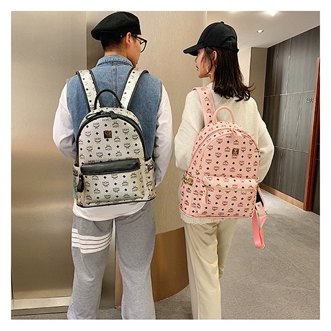 Mẫu Balo đi học chính hãng MOM hot trend 2023 dành cho Nam và nữ, Balo đi du lịch da mềm bền chống nước SCH215036