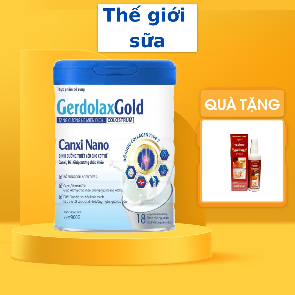 Sữa canxi Gerdolax Gold 900g, Sữa canxi cho người già, Sữa canxi cho người lớn, Sữa xương khớp