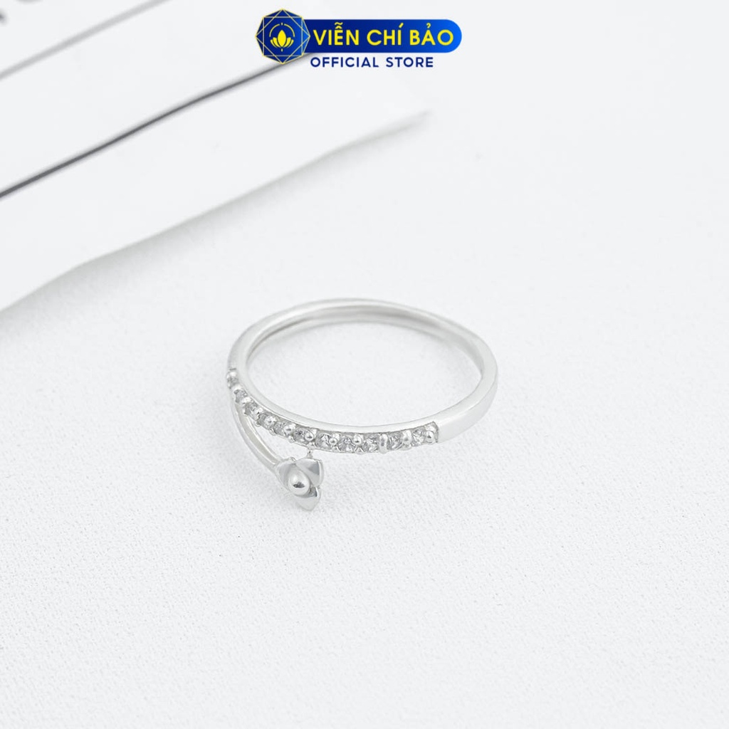 Nhẫn bạc nữ hoa hồng nhỏ chất liệu bạc 925 thời trang phụ kiện trang sức Viễn Chí Bảo N400002