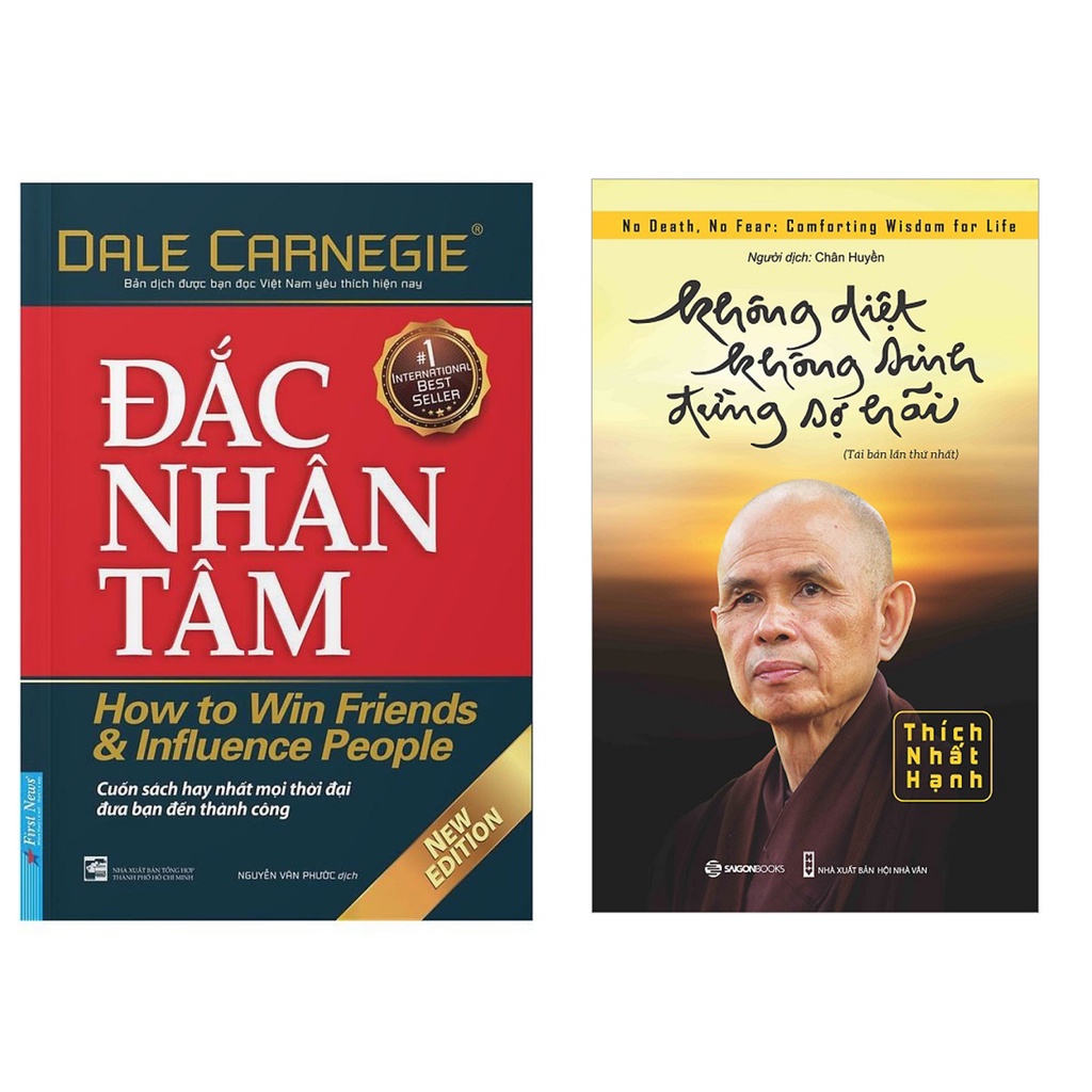 Sách - Combo Đắc Nhân Tâm (Khổ Lớn) - First News Và không diệt không sinh đừng sợ hãi