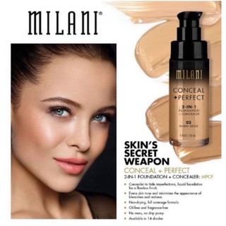 Kem Nền Milani 2 in 1 Foundation