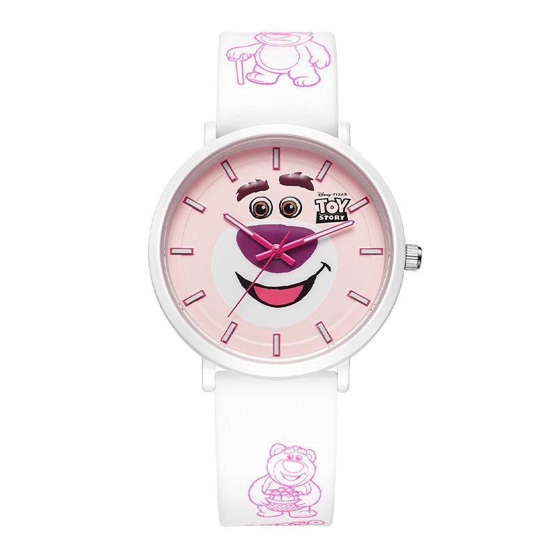 Đồng hồ nam nữ gấu dâu Lotso dây silicone chính hãng Disney