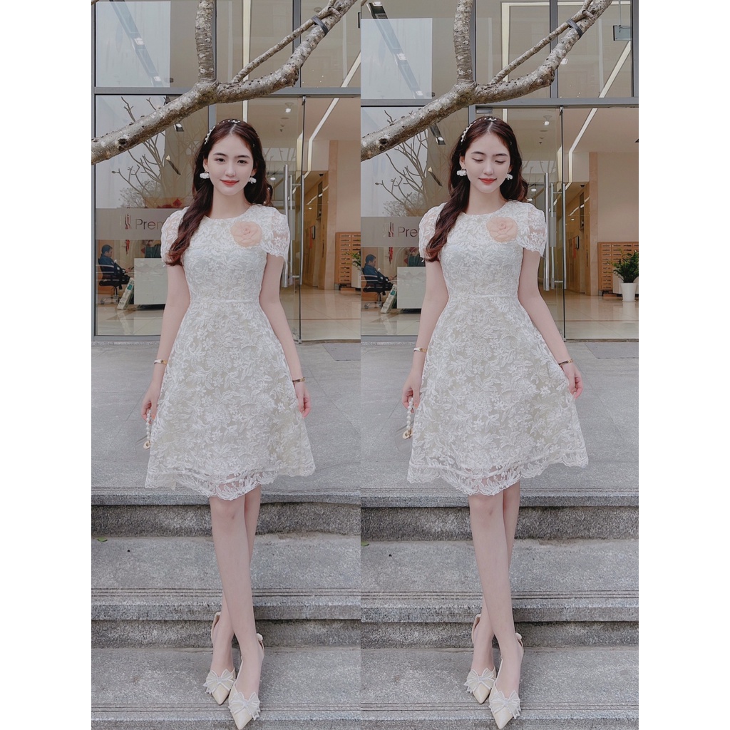 ĐẦM REN TAY HẾN XÒE CAO CẤP