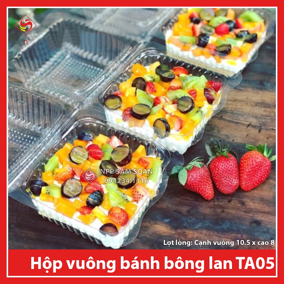 100 - Hộp vuông H05 đựng bánh