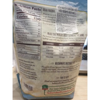 Yến Mạch Cán Ăn Liền Bob's Red Mill 907g