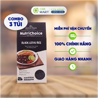 Combo 3 Gạo Lứt Tím Than  - Black Lotus Rice Gói 500G