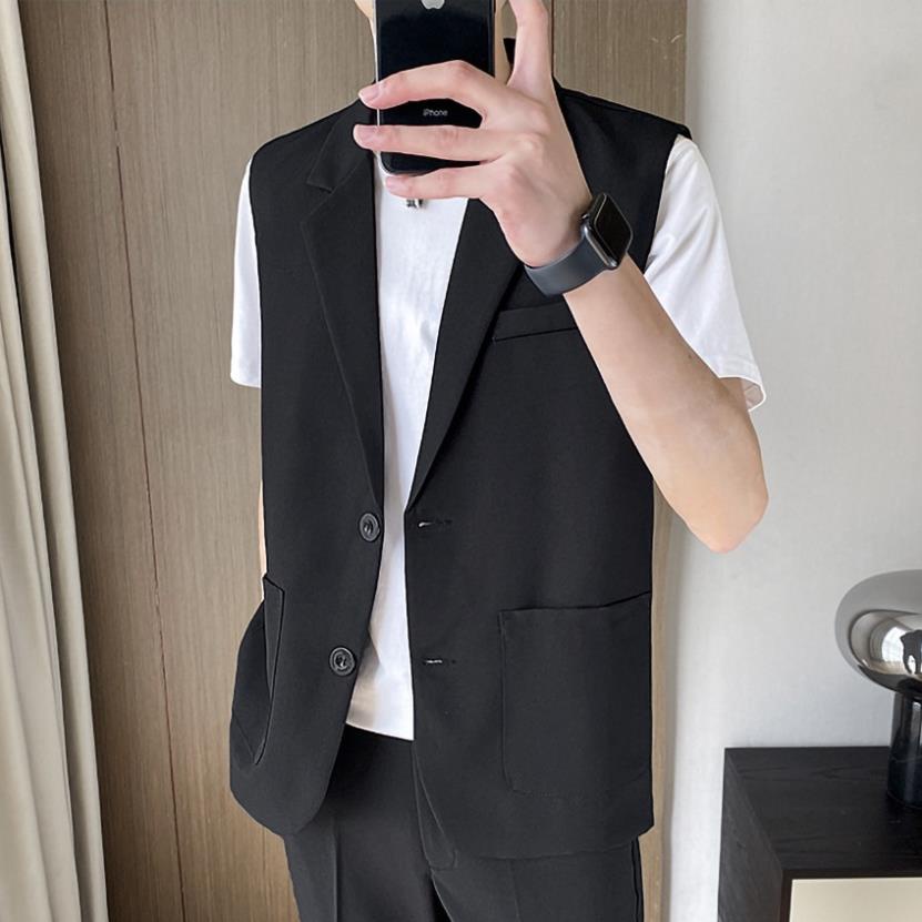 Áo Vest nam dáng suông phong cách Hàn phù hợp mọi lứa tuổi N47