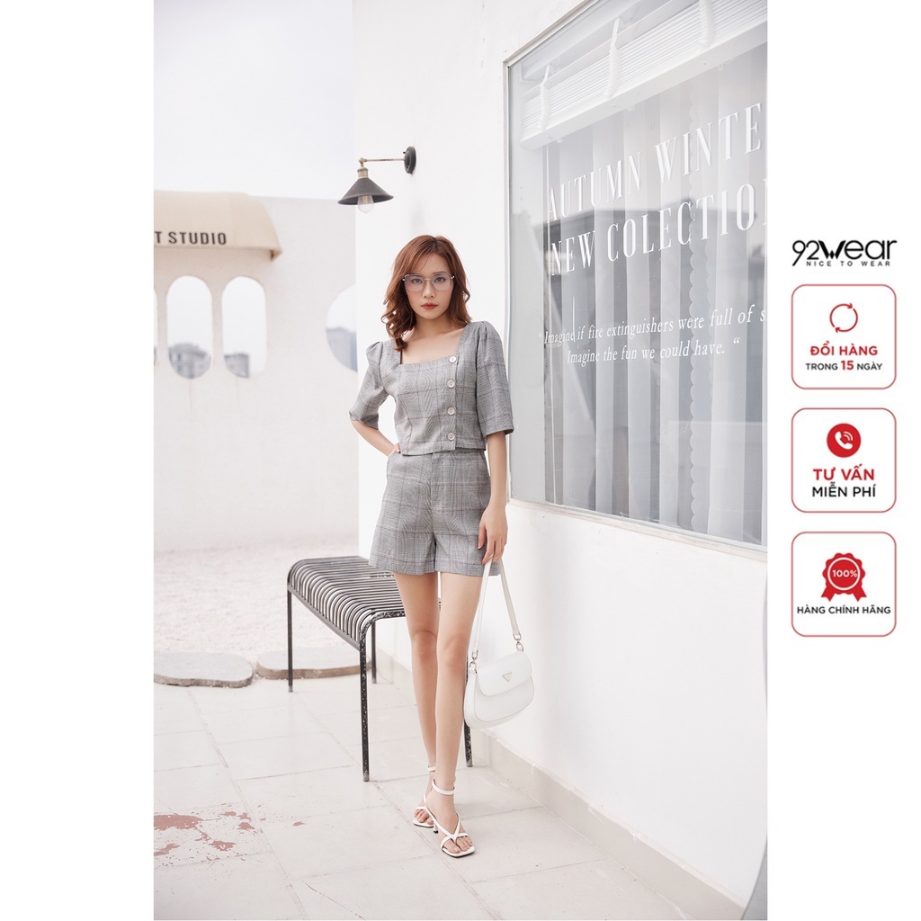 Quần sooc bộ 92WEAR , thiết kế túi chéo dáng bacsic SVA2526