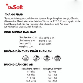 Thức ăn cao cấp hạt mềm DR SOFT 1.2kg – hạt cho chó